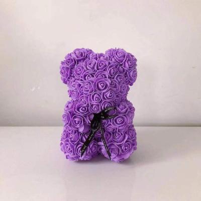 China 2019 best gift 25cm rose bear color 19 pure colors you can choose bear rose 25cm with gift box for sale