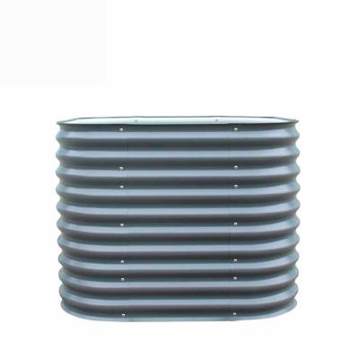 China Ovaler Außengarten Erhöhte Pflanzerbox Metallverzinkte Erhöhte Bettkits 3,4 * 3,4 * 2,66 Ft zu verkaufen