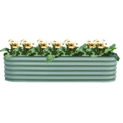 China Moderner Stil 6,4*2*1,4 Ft Galvanisiertes Hochgebautes Gartenbett-Set Einfache Montage Gemüsepflanzen im Freien zu verkaufen