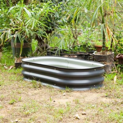 China 3.4*2*0.66 Ft Dunkelgrauer Galvanisierter Aufgestellter Garten-Bett-Kit-Boxen im Freien für Gemüse zu verkaufen