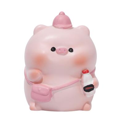 China China Pig Shape Resin Box Cute Blind Box Decoration Art Blind Box for sale
