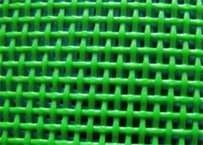 China Plain Weave Polyester Mesh Belt Green Linear Screen For Drying Products for sale