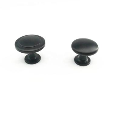 China Modern Hot Sale Black And Satin Nickel American Cabinet Drawer Accessories Furniture Zinc Alloy Round Handles for sale