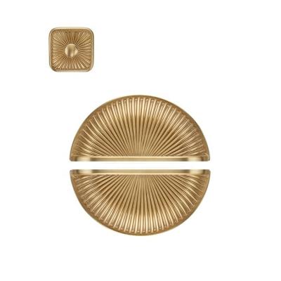 China Joysent Modern Wholesale Cheap Furniture Drawer Handle Pull Rose Gold Cabinet Handles Furniture SHELL Shaped Handle for sale