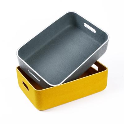 China Sustainable Fashion Eco Friendly Foldable Storage Bag 100% Polyester Material Felt Home Storage Basket for sale