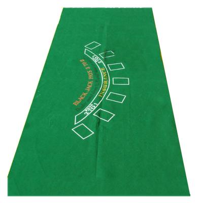 China Hot Selling Green Professional 100% ES Fiber Blackjack Felt Fabric For Play Table Cloth for sale