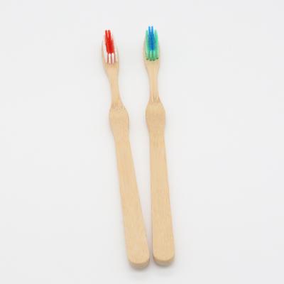 China Eco-friendly Thick Crank Adult Bamboo Toothbrush for sale