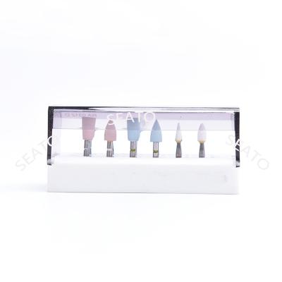 China Metal 12 pcs/setDental Polishing Kit to Resin Light-cured Composite Material for Counter Angle Hand Tool Low Speed Grinder RA 0312D for sale