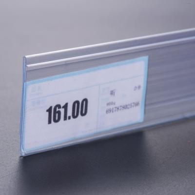China Easy Installation Snap In Information Tape Supermarket Shelf Label Holder for sale