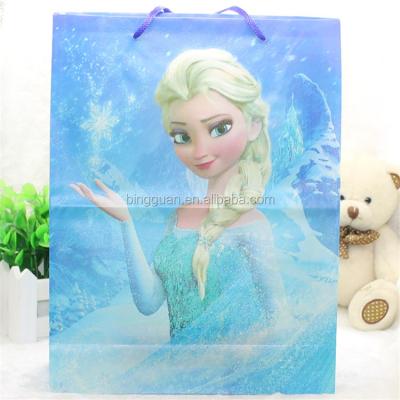 China Heat Seal Shopping Gusset PP Plastic Clear Shopping Bag With Plastic Handle for sale
