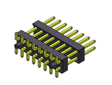China REIHEN Pin Header Connectors 2.54mm Doppelsmt-ART mit Klammern 2*2 PIN To 2*40PIN zu verkaufen