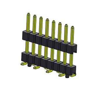 China REIHEN Pin Header Connectors 2.54mm Doppelsmt-ART mit Klammern 1*2 PIN To 1*40PIN H=2.54MM zu verkaufen