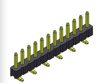 China Reihe Pin Header Connectors 2.00mm einzelner SMT-TYP 1 *2 PIN To 1*40PIN H=2.00MM zu verkaufen