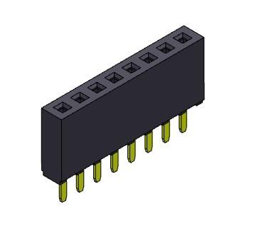 China Weiblicher Reihen-Bad TYP 1 *2 PIN To 1*40PIN H=8.50mm des Titel-Verbindungsstück-2.54mm einzelner zu verkaufen