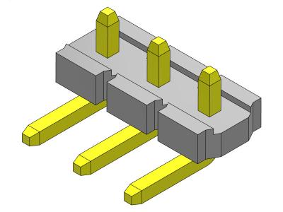 中国 Pinヘッダーのコネクター5.08mmの単一の列のR/Aタイプ1 *2PINへの1*20PIN H=2.54MM 販売のため
