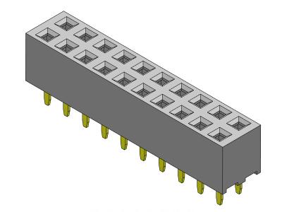 中国 女性ヘッダーのコネクター2.00mmの二重列のすくいのタイプ2 *2PINへの2*40PIN H=4.30mm 販売のため