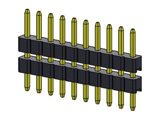 中国 Pinヘッダーのコネクター2.00mmの単一の列の積み重ねのすくいのタイプ1 *2PINへの1*40PIN H=2.00MM 販売のため