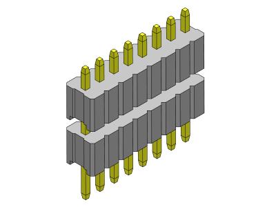 Китай Стога строки соединителя 1.27mm Serise заголовка Pin тип 1 *2PIN одиночного прямой к 1*50PIN SQ0.40mm продается