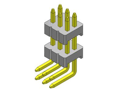 Китай Stack Straight Pin Female Header Connector Electrical Pin Connector 1.27mm продается