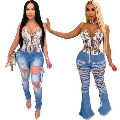 China New hot sale fashion QUICK DRY printed tight sleeveless chest-wrapped corset women outwear 2021 female casual vest tops for sale