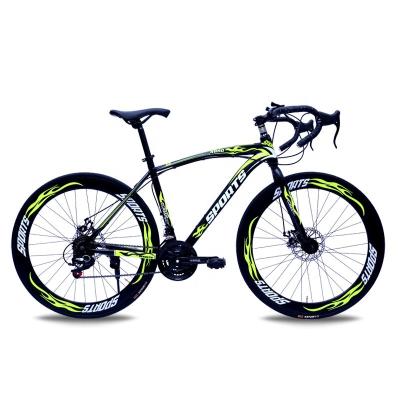 China China Factory Wholesale 27 Inch 24 Speed 40 High Carbon Steel Knife Spoke Disc Brake Double Wheel Crank Adult Bicycle Road Bike for sale
