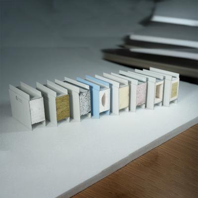 China Fireproof Heat Preservation Sound Insulation Rock Wool Sandwich Panel Wall and Roof Sheet Rock Wool Board Clean Room Panels for sale