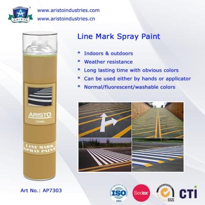 China Acrylic Aerosol Line Mark Floor / Road Marking Spray Painting 750ml Weather Resistance for sale