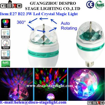 China Theatrical Stage Lighting Seven Stars LED Magic Ball Light 3W E23 LED Lamp for sale