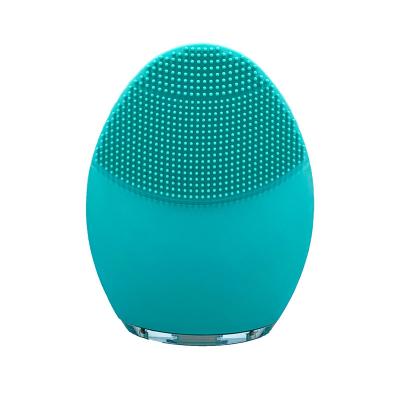 China For commercial & Home Use Radio Charging 5 Speed Waterproof Setting Electric Soft Sonic Scrubber Silicone Face Rechargeable Cleaning Brush for sale
