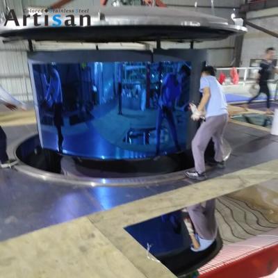 중국 ASTM 표준 블루 미러 스테인리스 스틸 판 PVD 패널 판매용