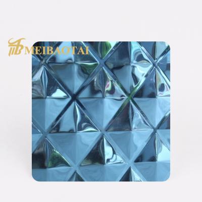 Chine Pvd bleu a enduit la feuille de relief d'acier inoxydable du film de PVC 7C à vendre