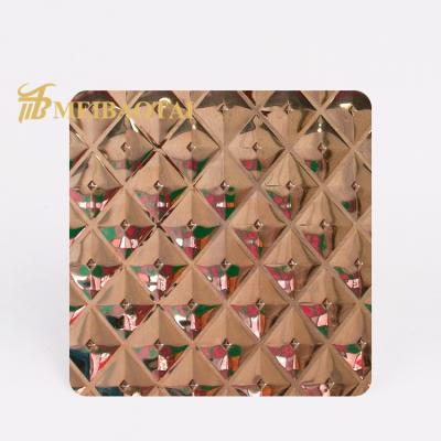 Chine SS201 acier inoxydable Diamond Plate, tôle d'acier de relief par 10ft 0.75mm profondément à vendre