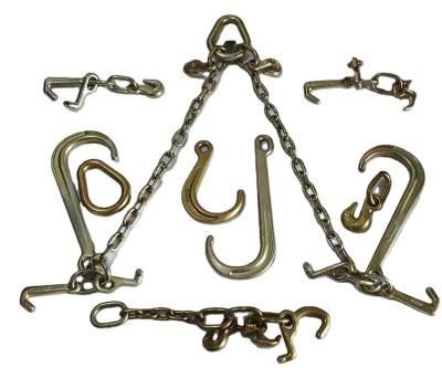 China 45#Mn G70 Yellow Zinc Plating 45#Mn Rtj Grapple Chain Hook for sale