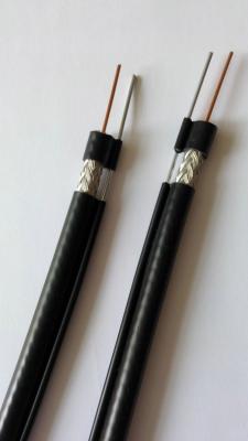 China 75 Ohm Digital Coaxial Cable , Flat Coaxial Cable Black PVC Tri - Shield for sale
