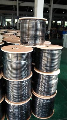 China RG6 Quad Shield Coaxial Cable CATV ROSH Standard Cable 34AWG Braiding Wire for sale