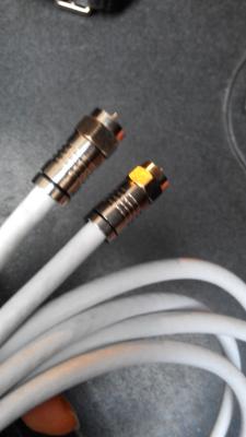 China White Digital TV RG6 Coaxial Cable F Connector Semi Rigid Quad Shield Coax Cable for sale