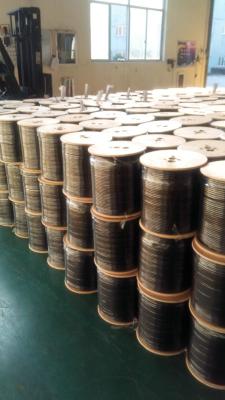 China CATV RG6 Tri Shield Coaxial Cable 75 ohm Drop Cable IEC Standard PVC Jacket for sale