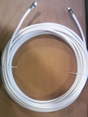 China F Connector Dual RG6 Quad Shield Coaxial Cable Rosh Compliant PVC Jacket Braiding for sale