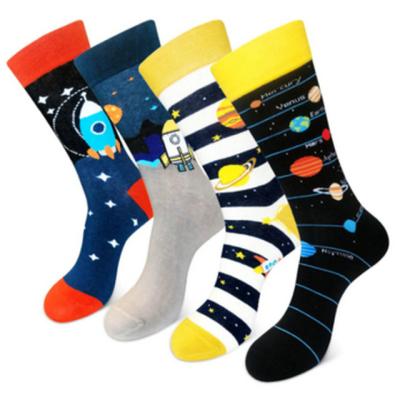 China Athletic Sweat-absorbent Cartoon Polyester Spandex Cotton Latest Warm Men's Socks for sale