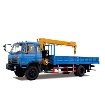 China 4x2 Dongfeng 6.3 Ton Truck Mounted Crane 170HP Engine Lorry Middle Truck with Left Hand Driving for sale