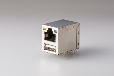 중국 여성 모듈 RJ45 USB 연결관, 위원회 산 이더네트 잭 방패를 가진 그리고 지도하는 판매용