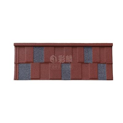 China 1290mm Glazed Pellets Coated Heat Insulation Interlocking Decorative Metal Roofing for sale