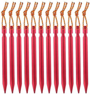 China Tent Aluminum Alloy Tent Hammock Stakes, 18cm Long Light Weight With Pocket, 12 Pieces for sale