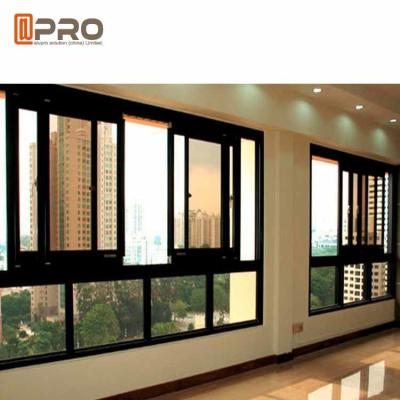 Chine Couleur noire Windows coulissant en aluminium avec le prix en aluminium adapté aux besoins du client par écran de fenêtre de glissement de fenêtre de protection d'insecte à vendre