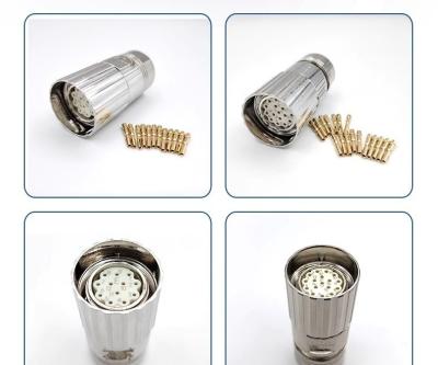 China M23 M40 seriers servo cable connectors E P type male female connectors for sale