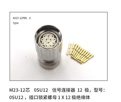 China Silver Color Contact Plating Servo Motor Connectors Suitable M23 M40 for sale