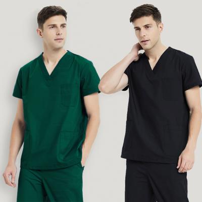 China Pet Shop Solid Color Uniforms Beauty Salon Workwear Fashionable Medical Nursing Uniform Lab Coats+Pants Scrubs Sets Dentist Work Clothes New for sale