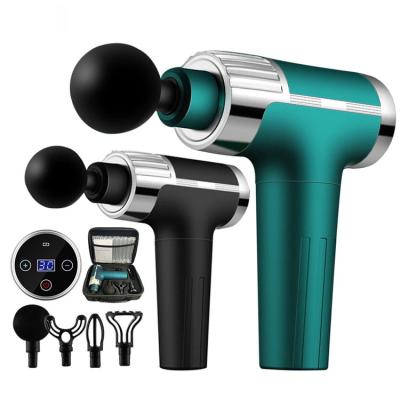China 2021 New High Frequency 30 Speed Body Massage Gun With LCD Screen Muscle Relax Electric Body Relaxation Fitness Therapy Massager for sale