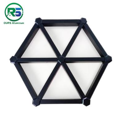 China Sound Absorption Triangular Square Grille Tube Metal Stud Wall Suspended Ceiling 0.6mm-2.0mm for sale