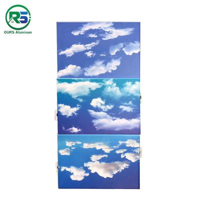 China Externe Commerciële van het de Hemelmetaal van Aluminiumart deco metal panels screen Blauwe de Muurtegels Te koop